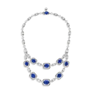50 carats SAPPHIRE AND DIAMOND NECKLACE
