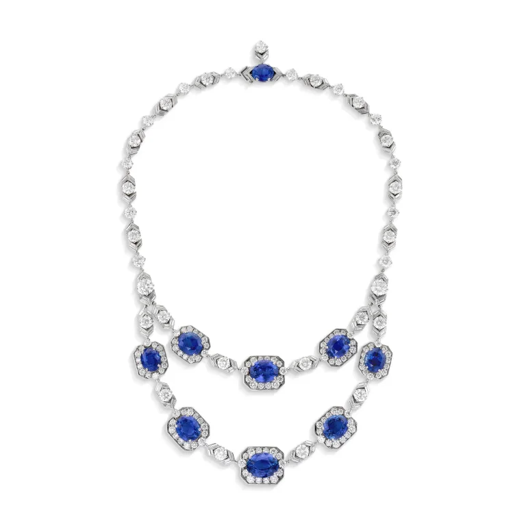 50 carats SAPPHIRE AND DIAMOND NECKLACE