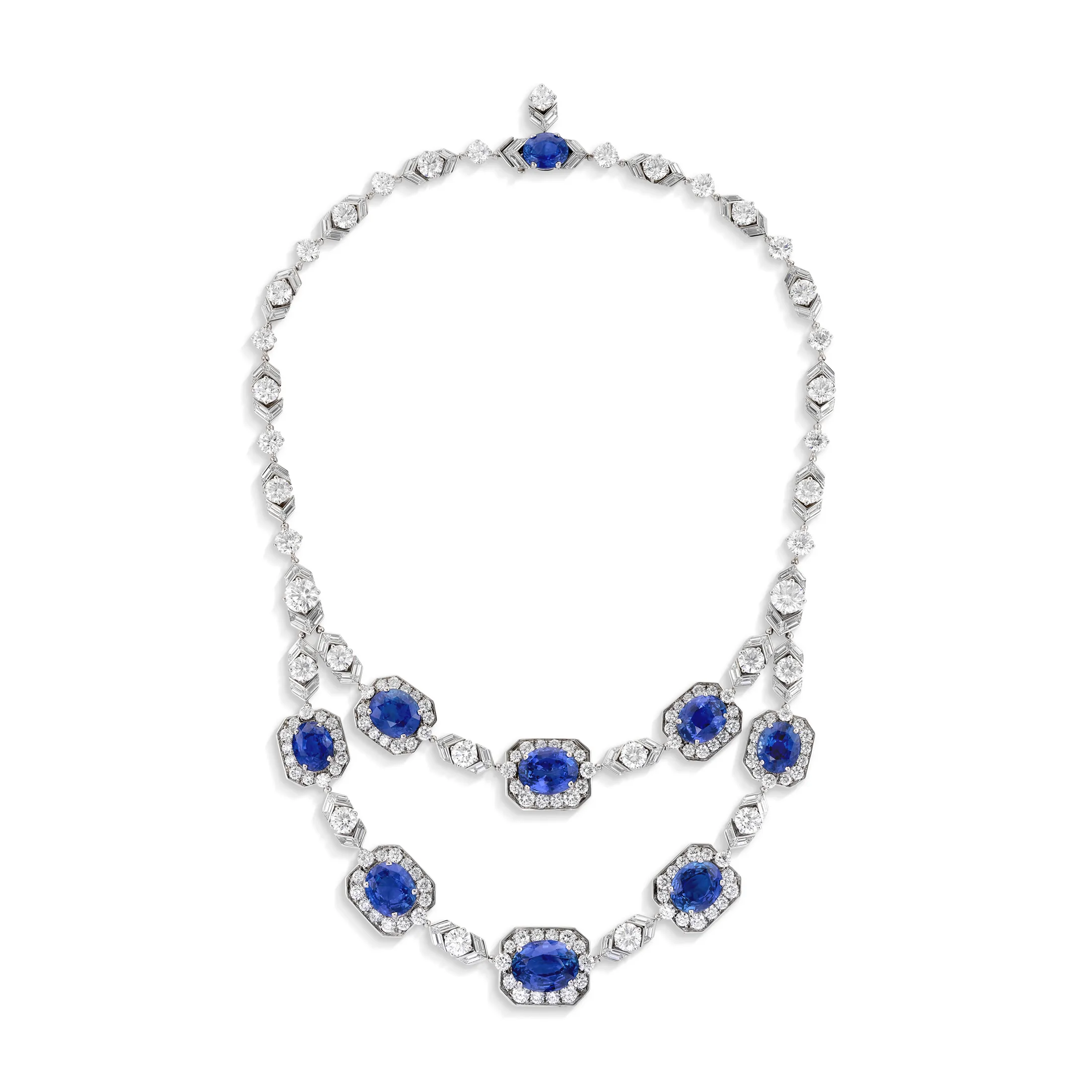 50 carats SAPPHIRE AND DIAMOND NECKLACE