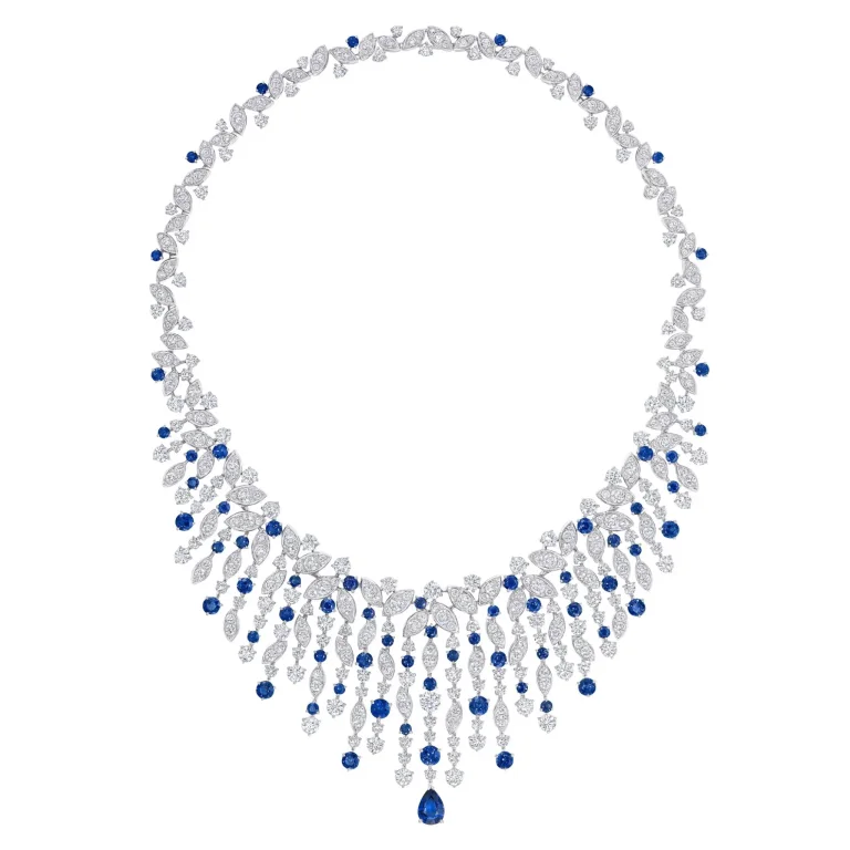 50 carats Sapphire and diamond necklace