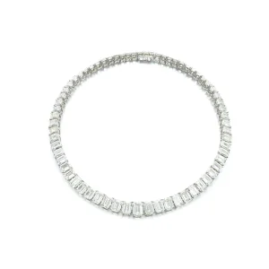 60 carat emerald cut tennis riveria necklace