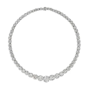 60 carats DIAMOND RIVIÈRE NECKLACE Round brilliant-cut diamonds, round diamonds, platinum 5-1 carat graduation