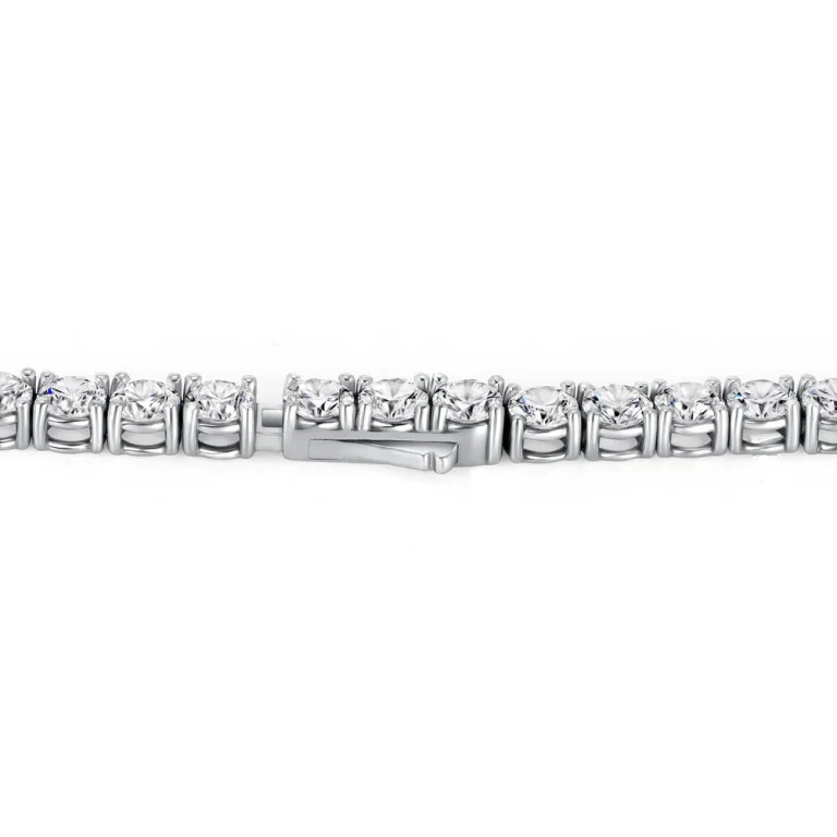 8.7 carat ROUND CUT DIAMOND TENNIS NECKLACE IN WHITE GOLD