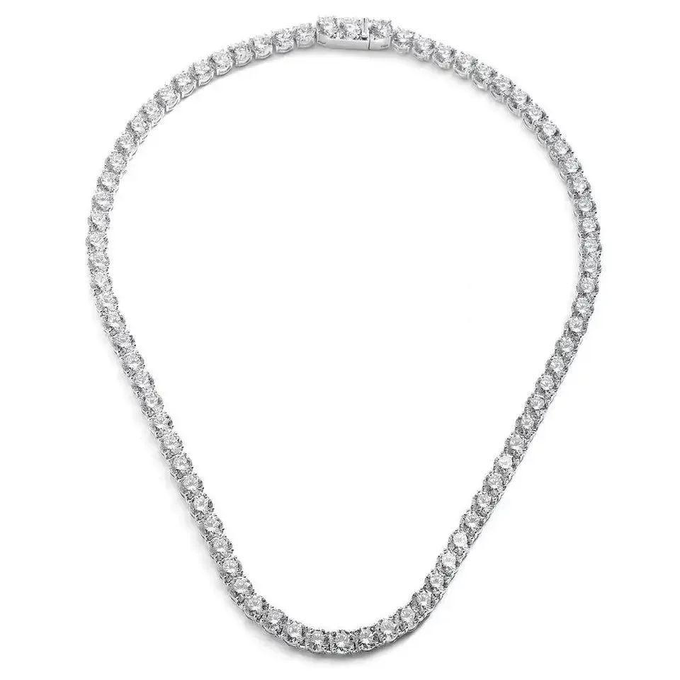 80 carat round tennis necklace 1 carat each D flawless-VVS