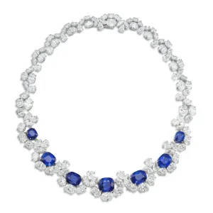 80 carats An Exceptional Sapphire and Diamond Necklace