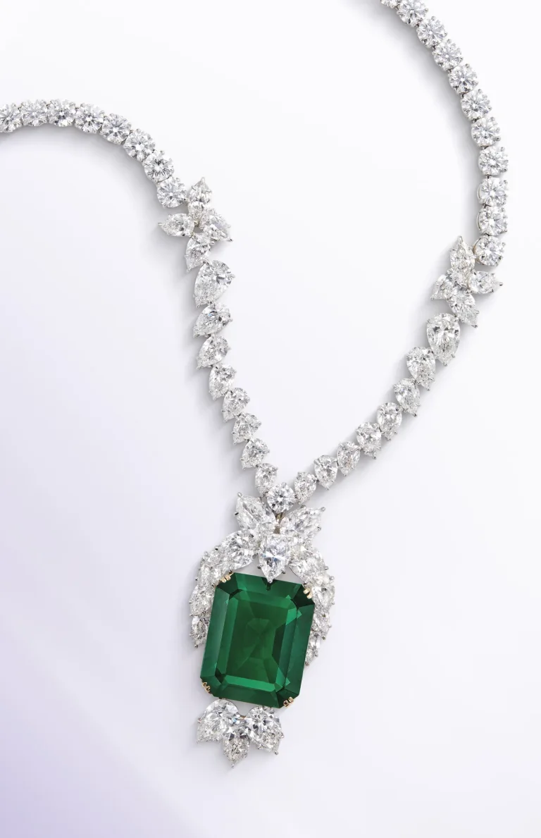 80 carats EMERALD AND DIAMOND NECKLACE
