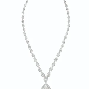 A SENSATIONAL DIAMOND NECKLACE 50 carats pear diamond