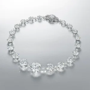 AN IMPORTANT DIAMOND RIVIÈRE NECKLACE Five round brilliant-cut diamonds of 31.71, 13.81, 12.86, 10.01 and 8.57 carats,