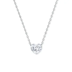 DIAMOND PENDENT NECKLACE Heart brilliant-cut diamond of 7.54 carats, pear-shaped diamond, platinum D flawless