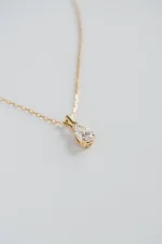 Pear Shape Diamond Solitaire Necklace