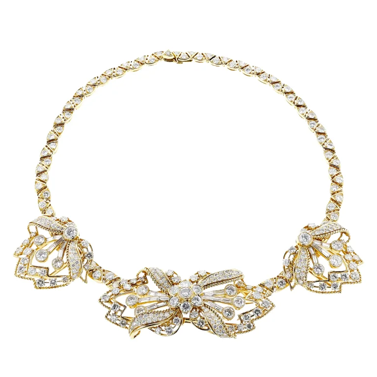 Vintage Gold and Diamond Convertible Necklace